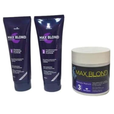 Imagem de Kit Matizador Max Blond (shampoo 250ML+ CondICIONADOR 250 ML + Mascara