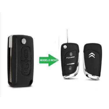 Imagem de Chave Canivete Citroen C3 Modelo Novo Compatível Com Suporte 2 Botões 