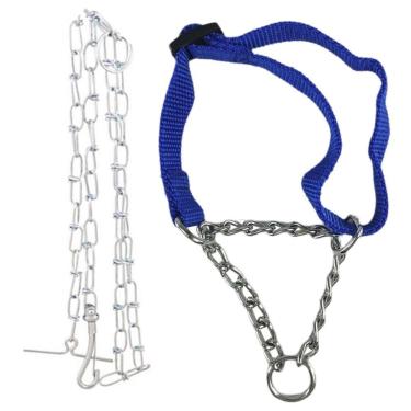 Imagem de Coleira Semi Enforcadora Ajustavel Corrente Guia Cachorro