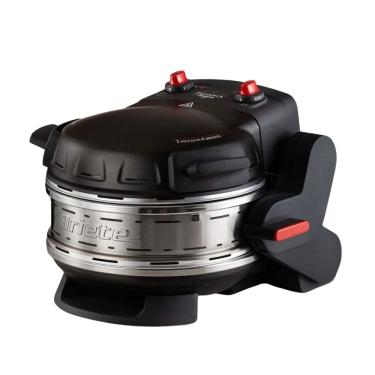 Imagem de Forno de Pizza Elétrico Duplo Ariete 927 Preto 1800W 110V - Pedra Refratária e Design Retrô