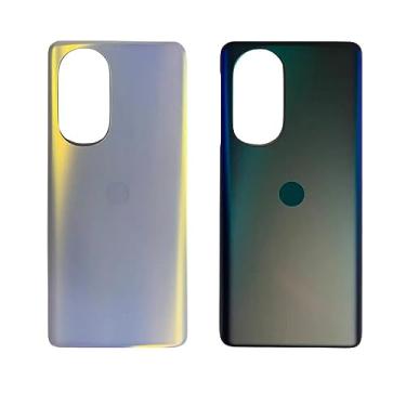 Imagem de SHOWGOOD Capa de bateria para Motorola Edge 30 Pro para reparo do painel traseiro da porta XT2201-1 para Motorola Edge 30Pro capa traseira (azul)