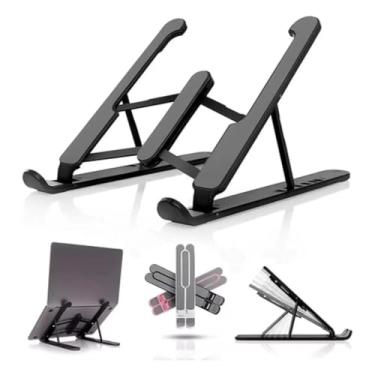 Imagem de Suporte para Notebook Regulável Ergonômico - Altura Ajustável, Resistente, Antiderrapante, Silicone e ABS, Melhora a Postura - Ideal para Escritório e Home Office PREMIUM