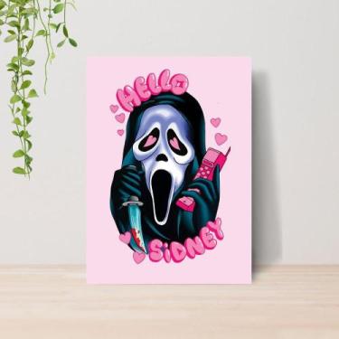 Imagem de Quadro Ghost Face Panico Terror A4  Placa MDF 16 - Lomi Art