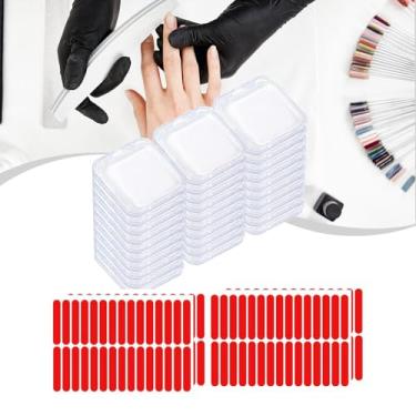 Imagem de predolo Caixa para unhas postiças com 30 unidades e fita dupla face. Ideal para guardar bijuterias, pulseiras e outros objetos em casa ou no salão de beleza.