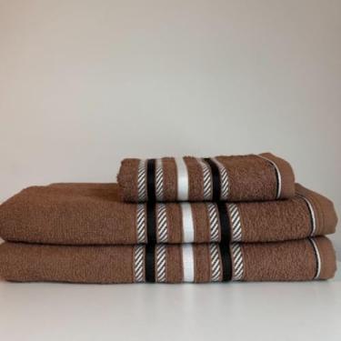 Imagem de Kit 3 Toalhas de Banho e Rosto 100% Algodão Premium – Toque Suave Alta Absorção e Durabilidade Toalhas Grandes e Macias Elegance Home (Jogo 2 Banho/1 Rosto Marrom)