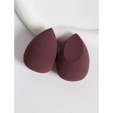 Imagem de Esponja de maquiagem de 2 peças, esponja de rosto cosmética para liquidificador de beleza de base mista, adequada para maquiagem líquida, creme e em pó, multicolorida, sem látex, creme de base de uso