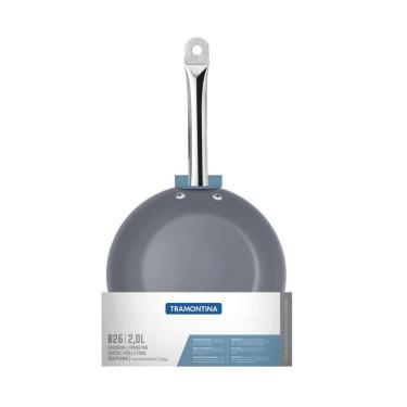 Imagem de Frigideira Rasa Tramontina Professional Em Aço Inox Com Fundo Triplo E Revestimento Int...
