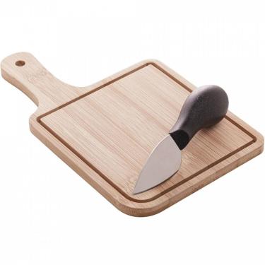 Imagem de Conjunto Para Queijo Lyor Com 1 Tábua De Bambu E 1 Faca De Queijo 12x20cm