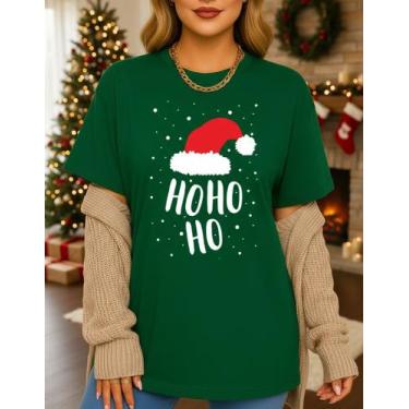 Imagem de Blusa Camiseta Natal Hohoho Festa Familia Papai Noel Ceia Natalina, Ve