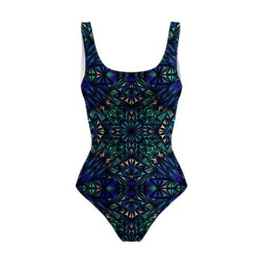 Imagem de Body Maiô Estampado Raveup Folhas Abstratas - NoBrand, GG