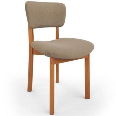 Imagem de Cadeira Para Sala De Jantar Cozinha Living Estofada Dara L02 Bouclê Be