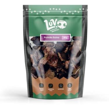 Imagem de Mordedor Natural Pulmao Suino Luv Petiscos Para Cães E Gatos