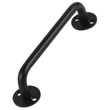 Imagem de Maçaneta de porta de alumínio preto fosco de 22 cm resistente, com parafusos para janelas deslizantes e puxador de armário