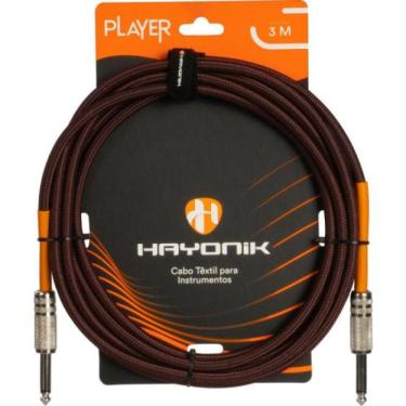 Imagem de Cabo Para Instrumentos Player P10 Textil 3m Marrom Hayonik