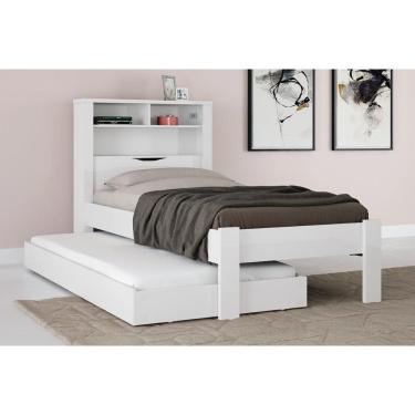 Imagem de Cama Solteiro Invicta C/Auxiliar Branco - Santos Andirá