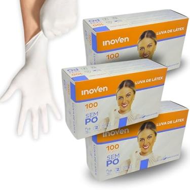 Imagem de Luva Latex Descartavel Sem Pó - INOVEN - PP, P, M e G - 300 unidades (G)