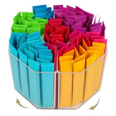 Imagem de Organizador de acrílico transparente, organizador de mesa giratório, 5 compartimentos para pacotes de bebidas, lanches, especiarias, armazenamento de cosméticos Lazy Susan