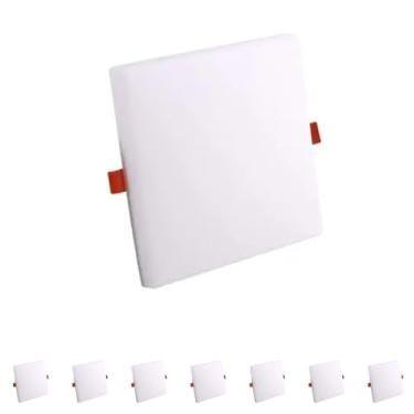 Imagem de Kit 8x Painel Plafon Frameless Borda Infinita Sobrepor Ou Embutir Quadrado 17x17cm 24W 6500K Bivolt