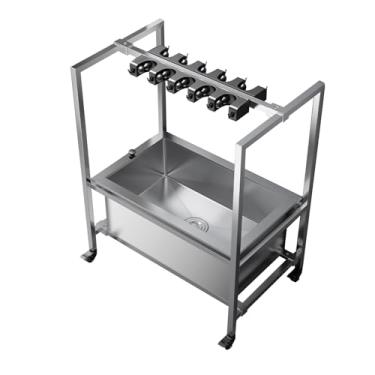 Imagem de TRGCJGH Carrinho de limpeza e organizador de ferramentas, rack de ferramentas de limpeza de limpeza em rodas, suporte de vassoura e esfregão (93 cm/36,6 pol, 20 compartimentos e 24 ganchos)