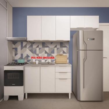 Imagem de Cozinha Completa Aço Itatiaia Renova Branca 200cm Sem Tampo