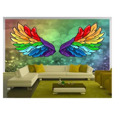 Imagem de Papel De Parede 3D Arte Asas Selfie Insta Cores 3,5M Tra273 - Você Dec