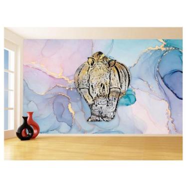 Imagem de Papel De Parede 3D Animais Pop Art Rinoceronte 3,5M Pxa476 - Você Deco