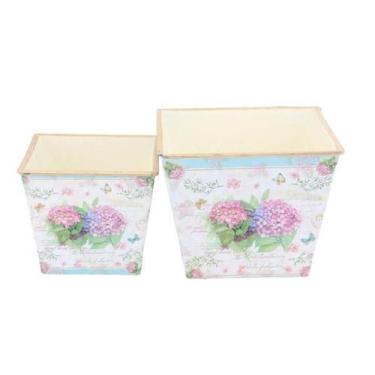 Imagem de Vasos Cachepot De Metal 18Fx-576C Jogo 02 Peças - Vacheron Do Brasil