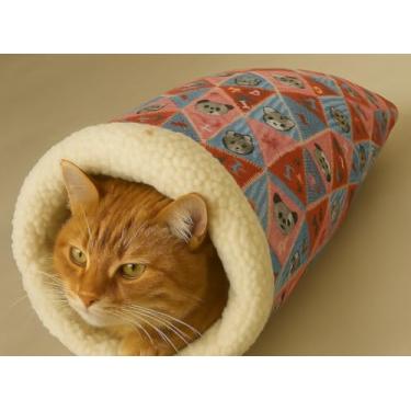 Imagem de Caminha Toca para Gatos Sherpa Pelúcia 50x45cm – Cama Pet Quentinha e Confortável Tipo Saco de Dormir (Cinza)