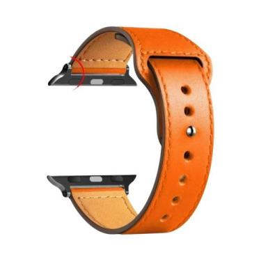 Imagem de Pulseira De Couro Unissex Para Apple Watch Series 8 9 3 4 5 6 SE 7 Ult