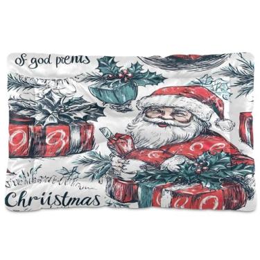 Imagem de SEHANY Cama de Natal para cães e gatos com fundo antiderrapante, cama de canil, colchão macio para animais de estimação, lavável, para cães pequenos, médios e grandes, gatos, 91 x 61 cm