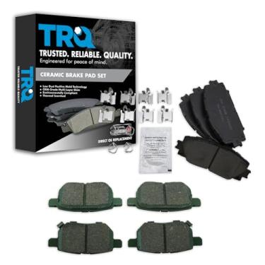 Imagem de TRQ Pastilhas de freio de cerâmica compatíveis com 2011-2017 Lexus CT200h 2010-2018 Toyota Prius