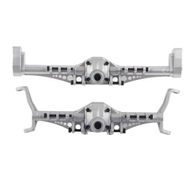 Imagem de SIWOTED RC Metal Eixo Traseiro Dianteiro Carcaça para 1/10 RC Crawler Car para Axial Capra 1.9 UTB (Prata)