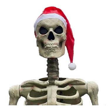 Imagem de onexiyi Chapéu de Papai Noel de nylon 420D para esqueleto de 30 metros, estátuas gigantes de 122 cm, redondo, acessórios de esqueleto de 30 m