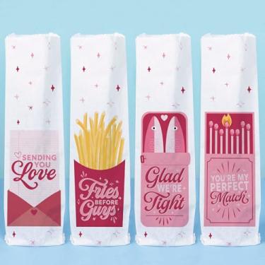 Imagem de Big Dot of Happiness Par perfeito sortido de sacos de presente de vinho do Dia de Galentine, anfitriã de festa de dia dos namorados, embalagem de presente de garrafa de vinho, sacos de papel de férias