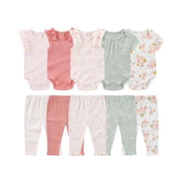 Imagem de Conjunto De Roupas Para Bebê Unissex 10 Peças Quatro Estações Macacões