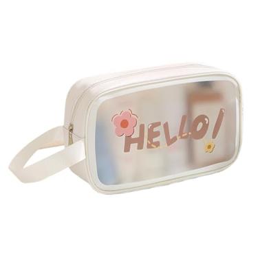 Imagem de Necessaire | Organizador de Armazenamento Transparente Portátil | Grande Necessaire De Higiene Pessoal E De Cosmeticos | Para Pincéis Batom Base Joias Espelho Férias