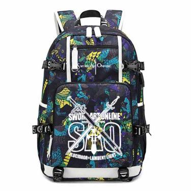 Imagem de Mochila Sword Art Online Kirito Cartoon Kids School 30x15x47cm