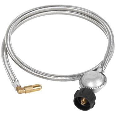 Imagem de SHINESTAR Mangueira adaptadora de propano com regulador para chapa Blackstone de 17/22 polegadas, mangueira trançada durável, 1,8 m