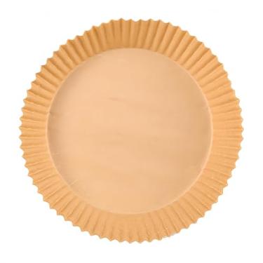 Imagem de CHUAHAHA Forros de papel descartáveis para fritadeira a ar de 25,4 cm: 100 peças de papel manteiga, antiaderentes à prova de óleo, forros de airfryer de grau alimentício para assar assar, seguro para