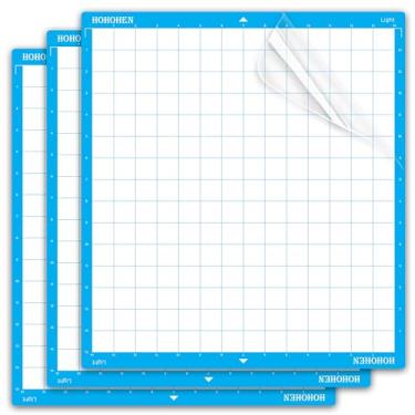 Imagem de Tapetes de corte para Silhouette Cameo 4 Plus e Cameo 5 Plus, 35,5 x 38,5 cm, pacote com 3 adesivos de aderência de luz azul, adesivo, durável, tapete de substituição de longa duração para máquina