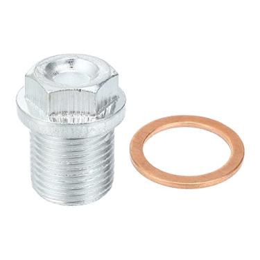 Imagem de X AUTOHAUX Parafuso de bujão de drenagem de óleo de motor de aço M18x1,5 com anel de vedação para Volvo XC60 XC90 S90 S70 C70 para Ford Focus prateado
