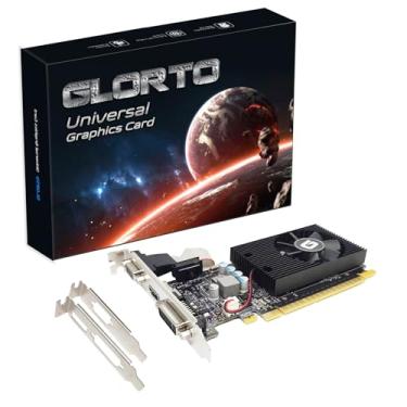Imagem de Glorto Placa gráfica GeForce GT 730 2G GDDR5 de baixo perfil, PCI Express 2.0 x8, HDMI/DVI/VGA, GPU de nível de entrada para PC, SFF e HTPC, compatível com Windows 11