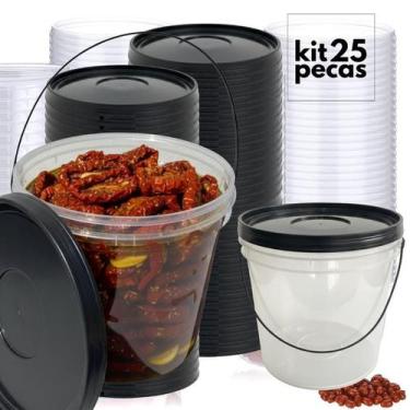 Imagem de Balde Para Doce De Leite 3.2L Transparente - 25 Pçs - Nastripack