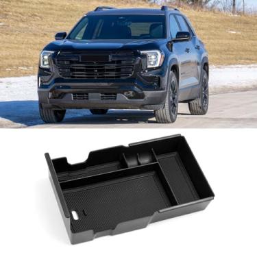 Imagem de OWITAT Compatível com GMC Terrain Center Console Organizer Tray 2025 2026, caixa de apoio de braço, bandeja de armazenamento de console central com tapete antiderrapante para GMC Terrain 2025 2026