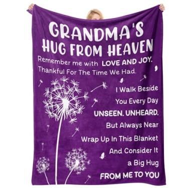 Imagem de Presentes comemorativos para perda da avó - cobertor abraço do céu, presentes de simpatia para perda da vovó, presente de luto de aniversário, um presente para expressar simpatia, condolências