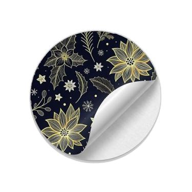 Imagem de Ladrilho Decorativo de Cerâmica Estampa Flocos de Neve Escuros Natal