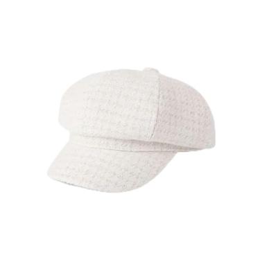 Imagem de GTIANHE-TAN Boina feminina chapéu jornaleiro quatro estações de chapéus modernos para viagens urbanas e festivais, One Size, Ágata