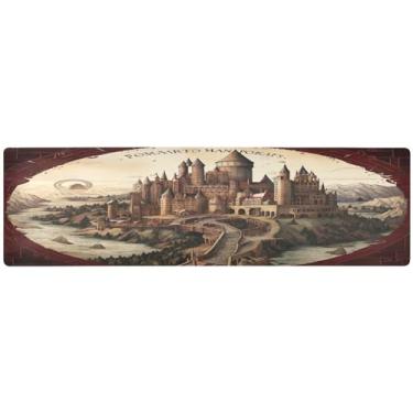 Imagem de Tripé resistente ao calor, estampa de mapa da torre e do palácio, passador de mesa, acessórios de decoração de mesa de jantar