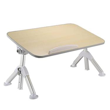 Imagem de Mesa de estudo para cama de computador para uso doméstico, suporte de caderno ajustável em altura, mesa dobrável e preguiçosa