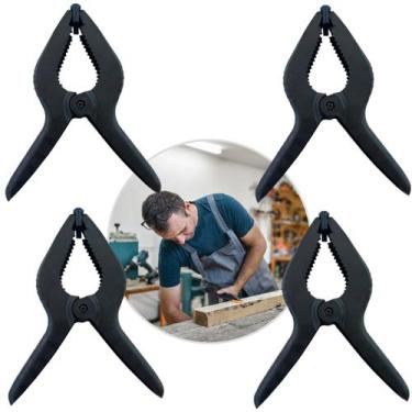 Imagem de Kit 4 Grampos Sargento Presilhas Multiuso Reforçado Marcenaria Fixa Te